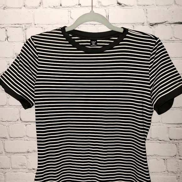 Shein Size 0XL Striped Mini Dress - Picture 3 of 4